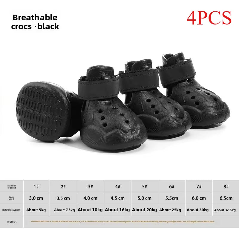 Pet Dog Outdoor Breathable Sandals Mesh Shoes Teddy Running Hole Dog Shoes Pet Shoes Easy to Wear