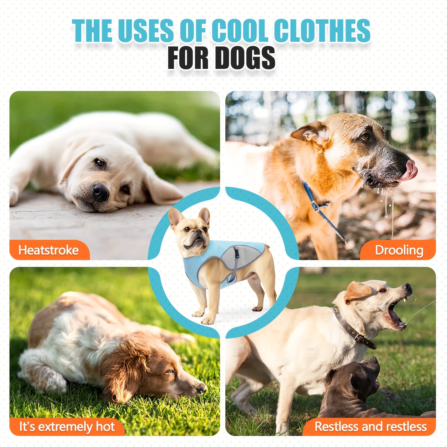 1pc Breathable Reflective Cooling Dog Vest