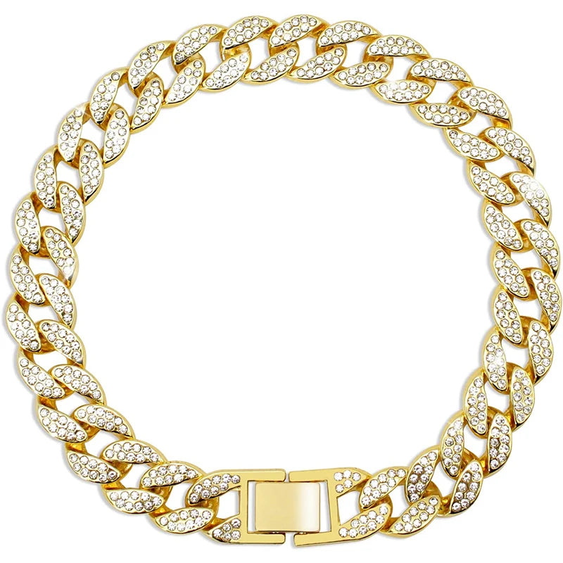 Pink Diamond Cuban Collar for Dogs