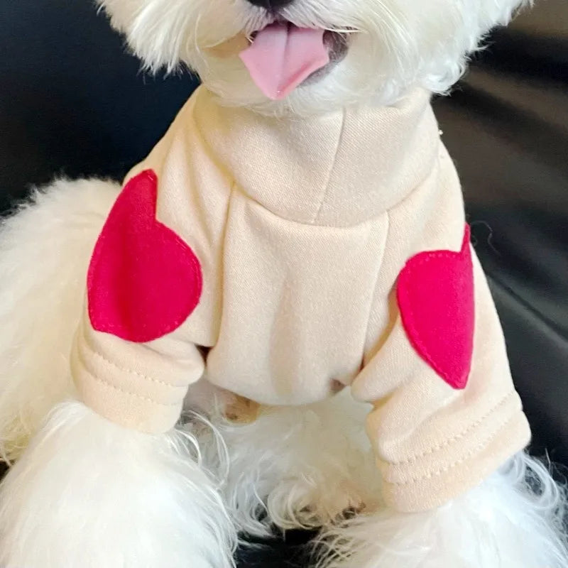 Heart Hoodie for small breeds
