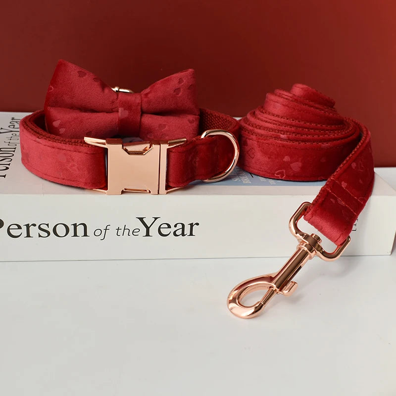 Customised Red Heart-shaped  Collar