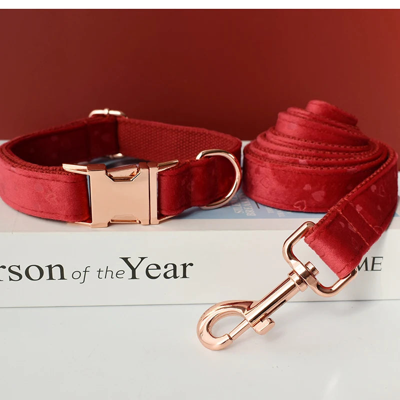 Customised Red Heart-shaped  Collar