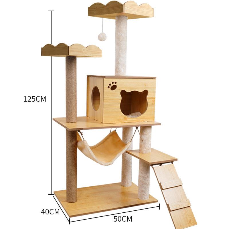 Space Capsule Cat Crawl Nest With Scratching Board - Wooden Pet Toy And Supplies-12