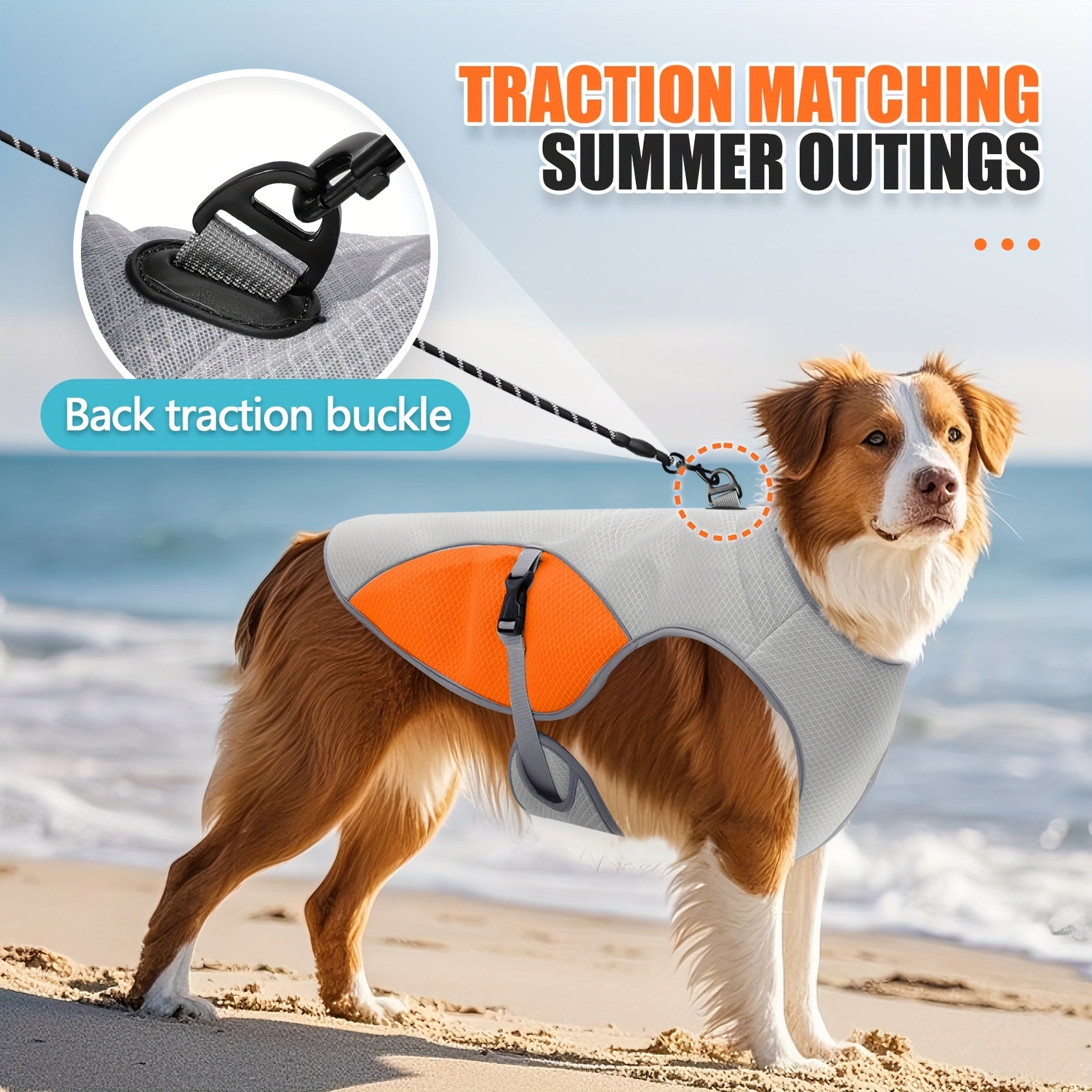 1pc Breathable Reflective Cooling Dog Vest